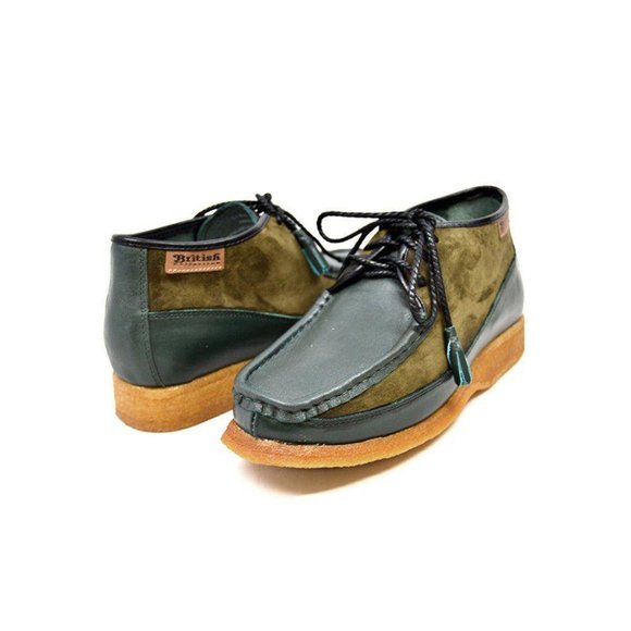British Walkers Men's Knicks Green Leather Suede